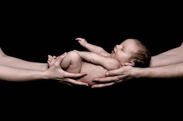 Cute Newborn Baby Mother S Hands 80485 409